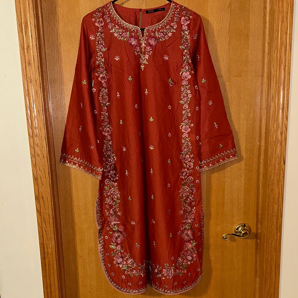 Pakistani embroidered Farshi Shalwar Set